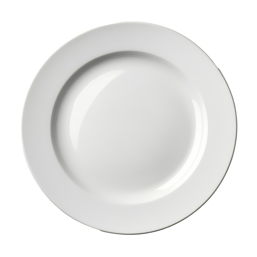 A simple transparent plate against a clean transparent background highlighting minimalistic design in dining settings, transparent plate and bowl on transparent background png