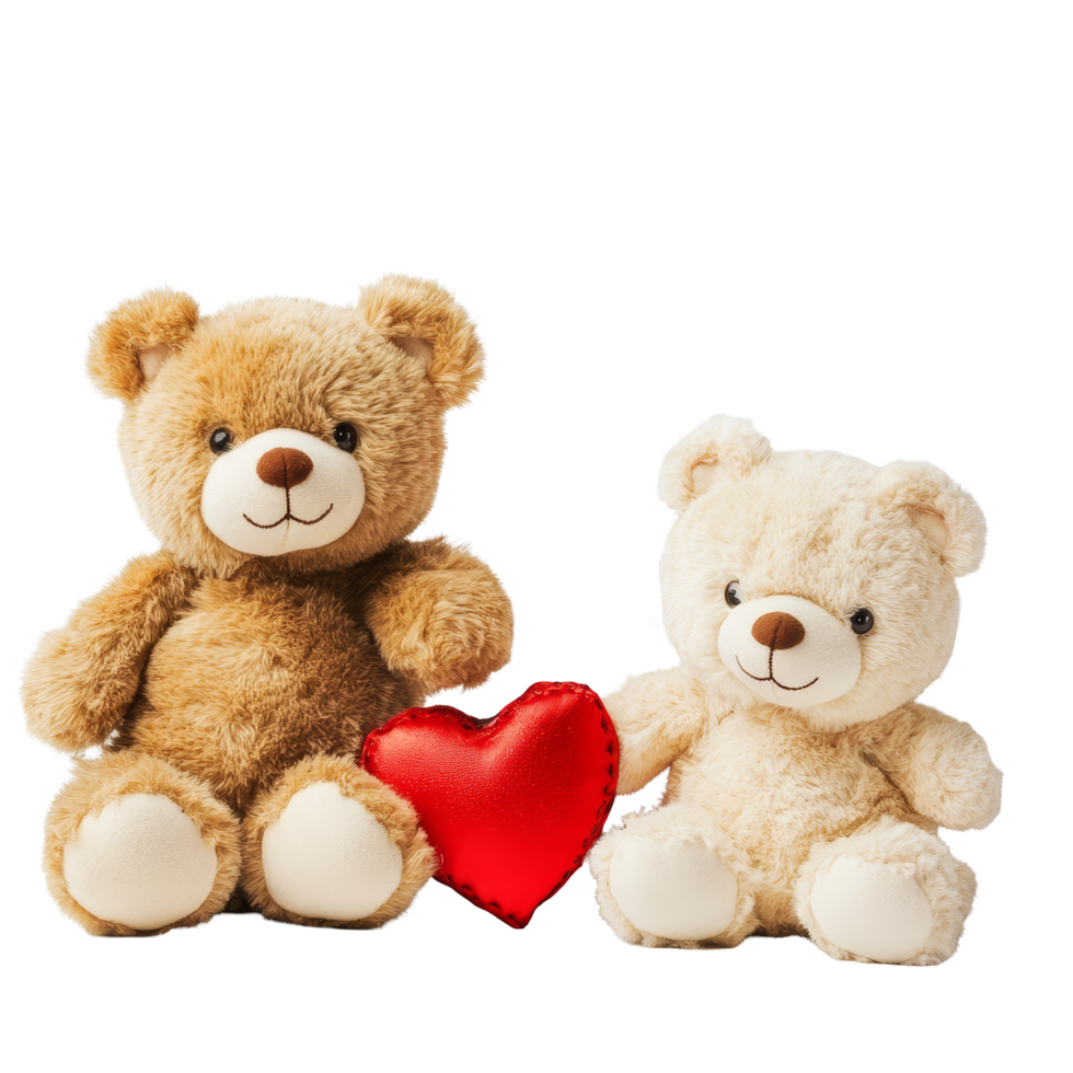 Lovely teddy bears with a heart and calendar celebrating Valentines Day, Valentines Day Teddy Bears with Heart and Calendar On transparent background png