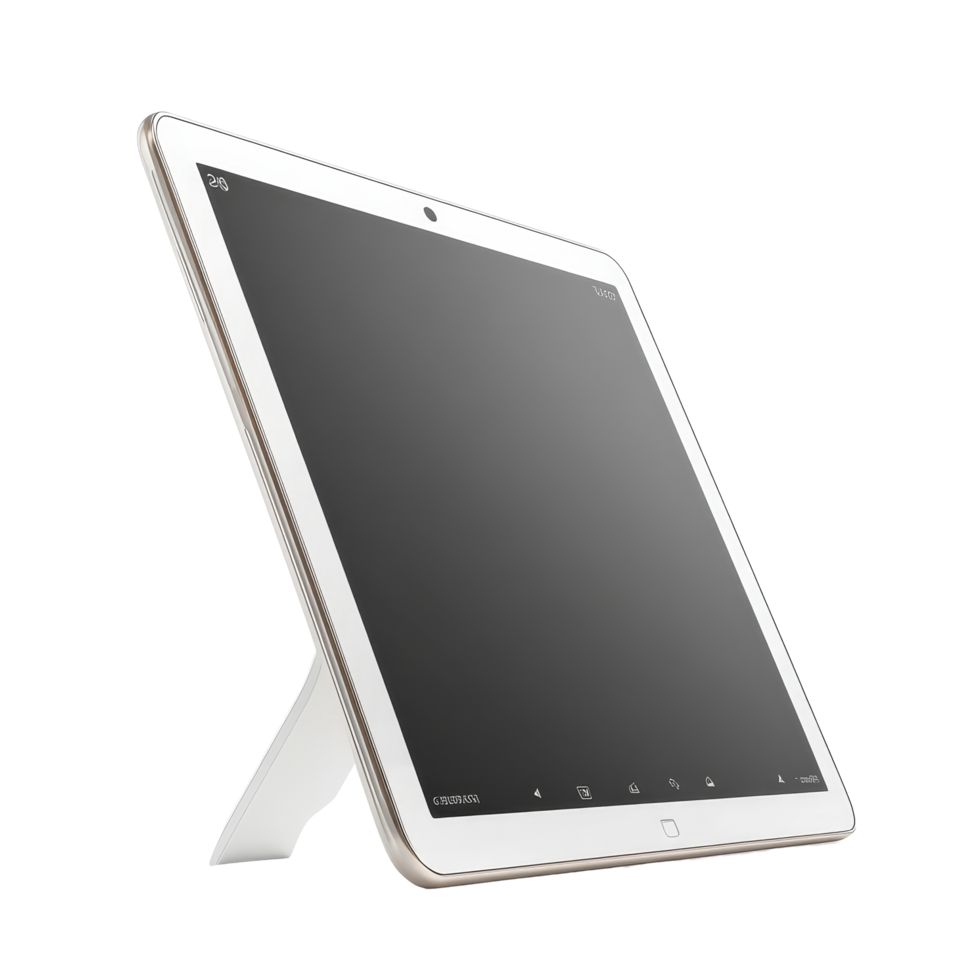 Sleek tablet computer displayed on a clean transparent background for modern technology showcase, Tablet pc computer on transparent background png