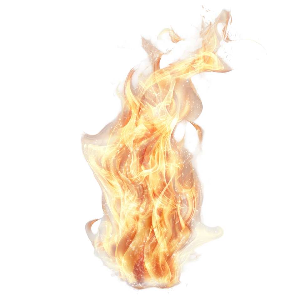 Realistic fire flames dancing on a transparent background, creating vibrant colors and dynamic motion, Realistic fire flame transparent background. Fire flame transparent background png
