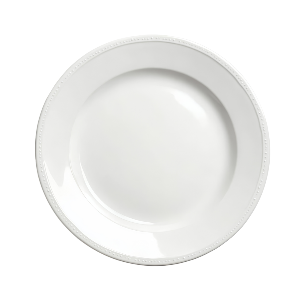 transparent ceramic plate set against a clean transparent background showcasing its elegant design and smooth surface, transparent ceramic plate isolated on transparent background png