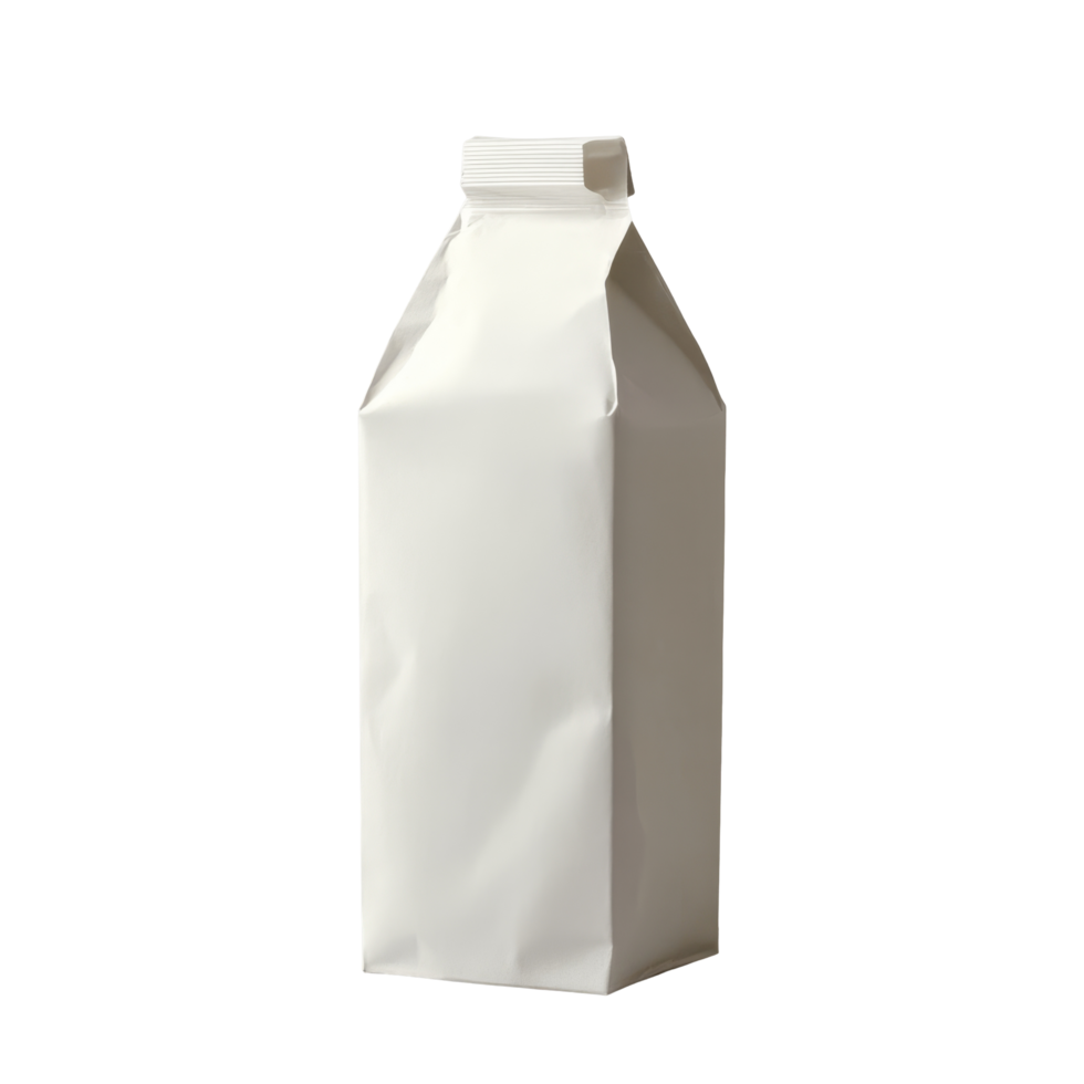 A blank milk carton displayed on a neutral background ready for branding and design exploration, Milk blank carton png