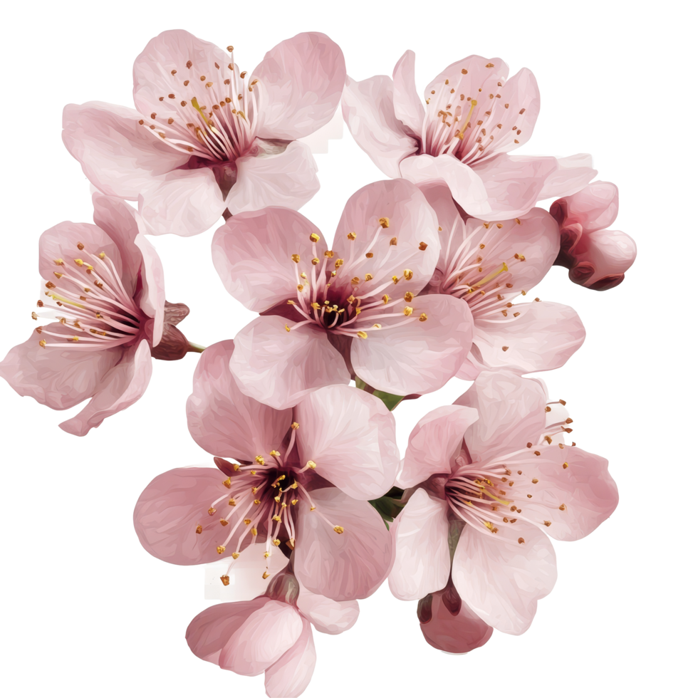 A cluster of beautiful sakura flowers blooming in springtime, symbolizing renewal and beauty in nature, Sakura flowers blooming in springtime a bunch of wild transparent png