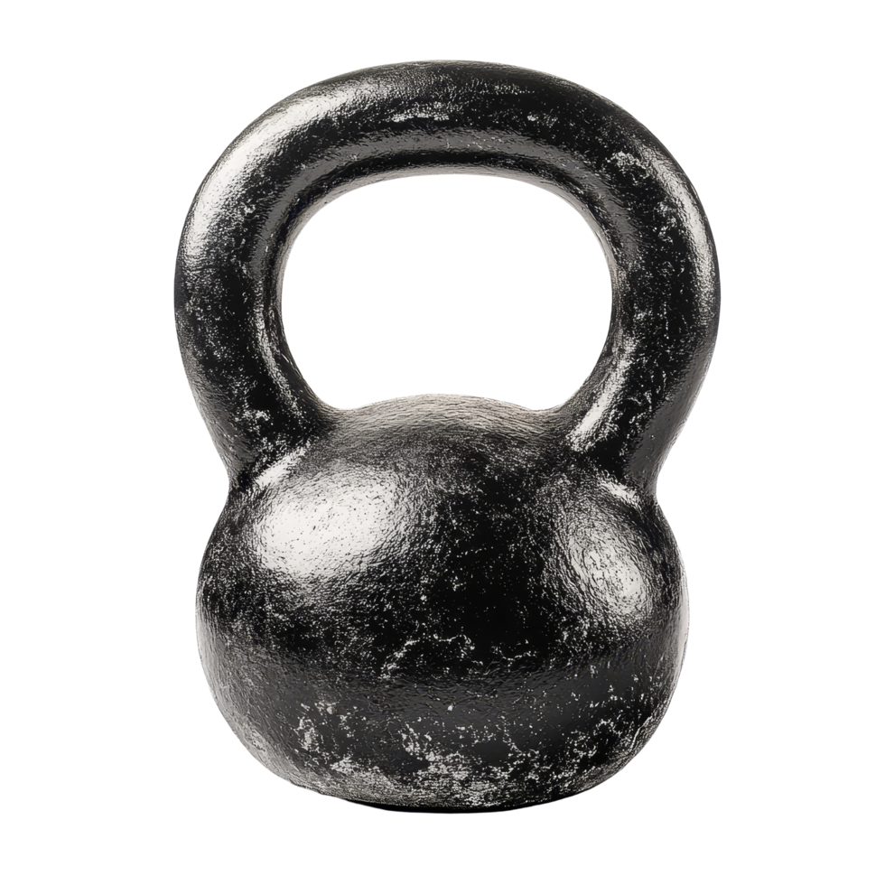 Isolated kettlebell on a transparent background highlighting strength training equipment for fitness enthusiasts, Kettlebell 20kg Isolated on transparent background png
