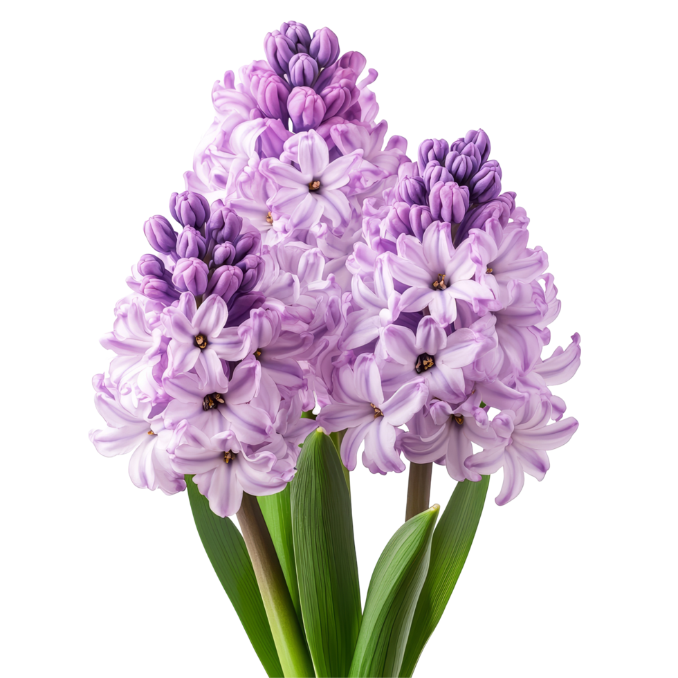 Beautiful hyacinth flowers in a stunning floral arrangement isolated on a clean background, Hyacinth flowers in a floral arrangement isolated on transparent background png