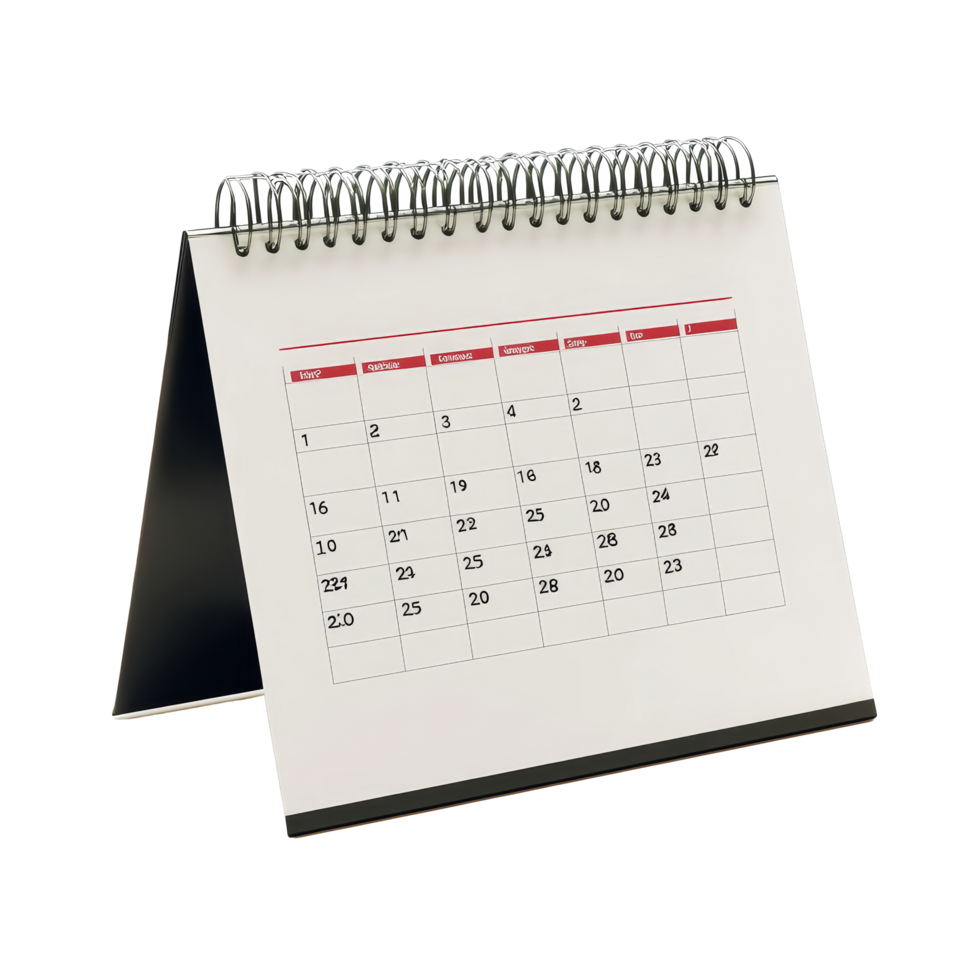 Table calendar for the month of July displayed against a transparent background for clear visibility and organization, table calendar 2025 july isolated on transparent background png