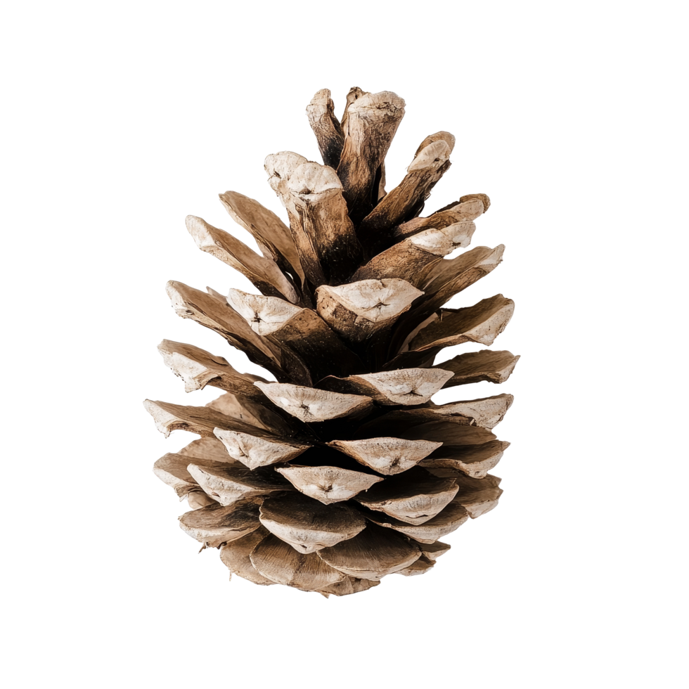 Natural pine cone resting on a clean transparent background, showcasing its unique texture and shape, Pine cone on transparent background png