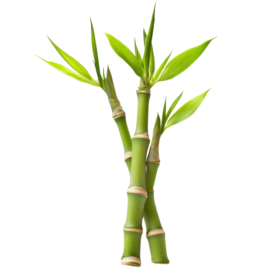 Fresh bamboo sprouts standing upright on a clean transparent background for culinary use, Bamboo Sprouts isolated on transparent background png