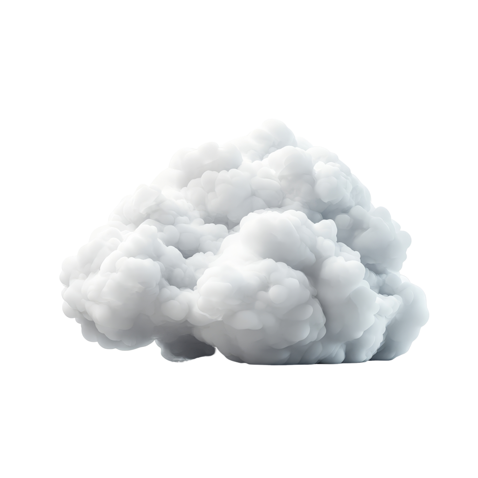 A fluffy transparent cloud gently floating against a pure transparent background, evoking a sense of tranquility and calmness, transparent cloud on transparent background, png