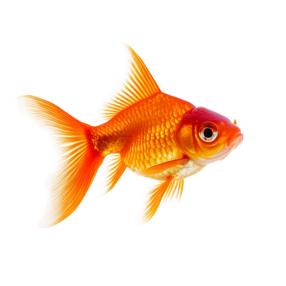 Vibrant goldfish, goldfish carassius auratus isolated on transparent background png