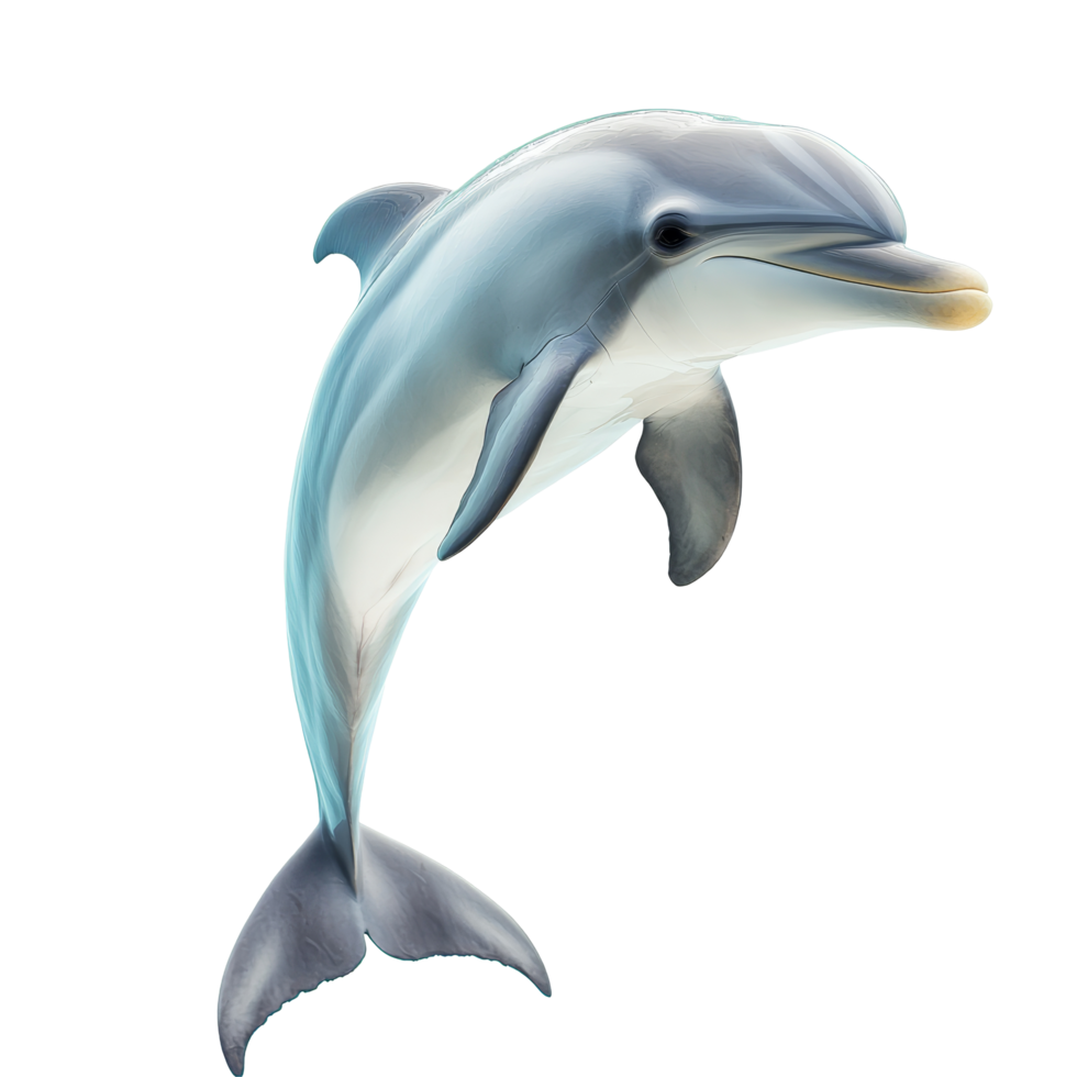 Adorable dolphin leaping gracefully against a transparent background, showcasing its playful spirit, Adorable dolphin isolated on transparent background png