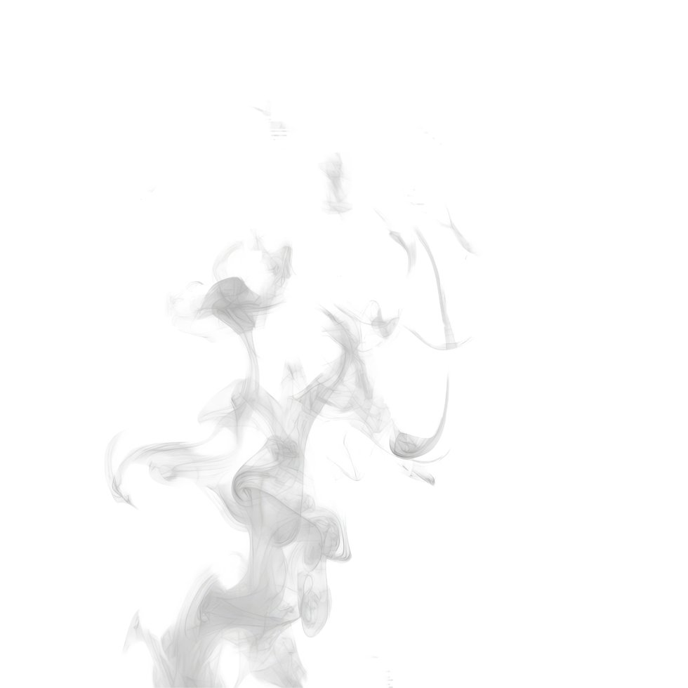 transparent smoke gracefully swirling on a soft transparent background, creating an ethereal and calming atmosphere, transparent smoke texture on transparent background png