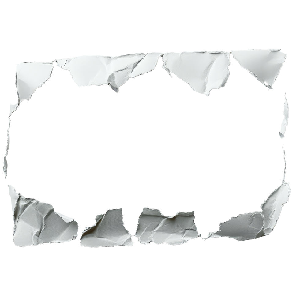 Torn paper background creating creative space for advertising and design projects in a minimalist setting, torn paper background copy space for creative advertising text with transparent background png