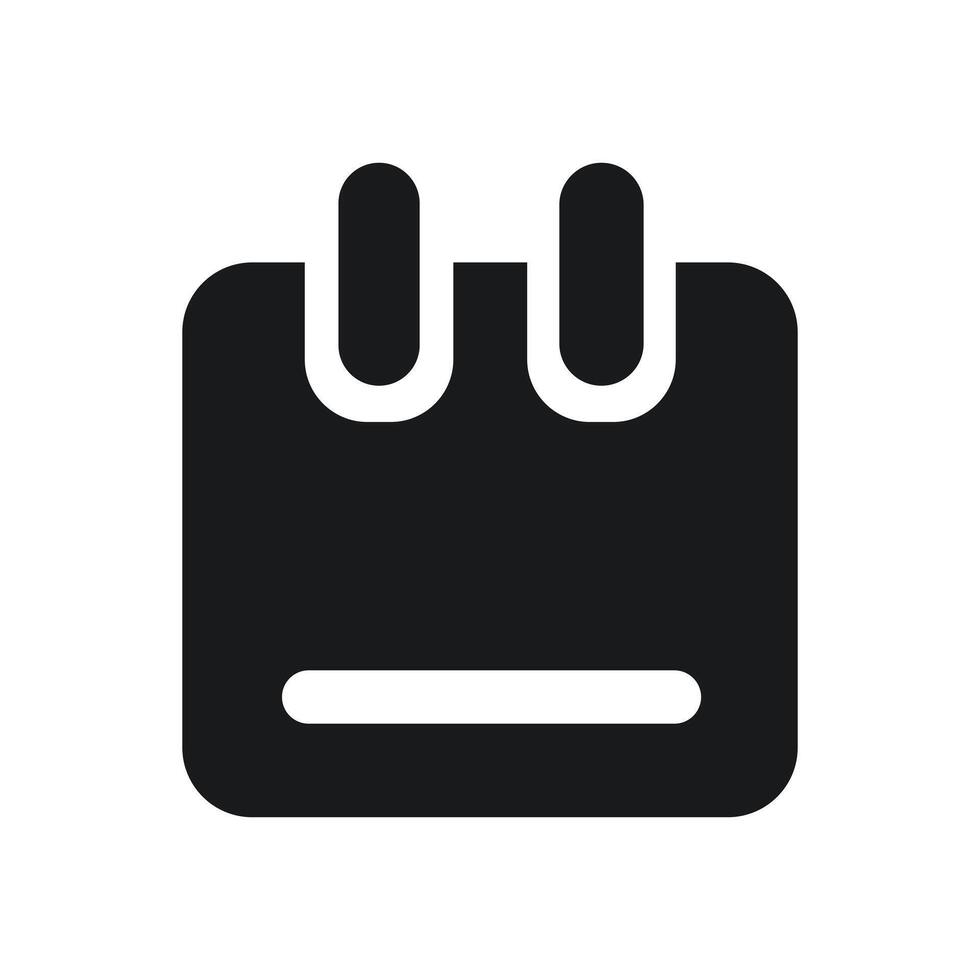 A simple and professional calendar icon, ideal for scheduling apps, event planners, and time management tools. High-quality design ensures seamless usability. vector
