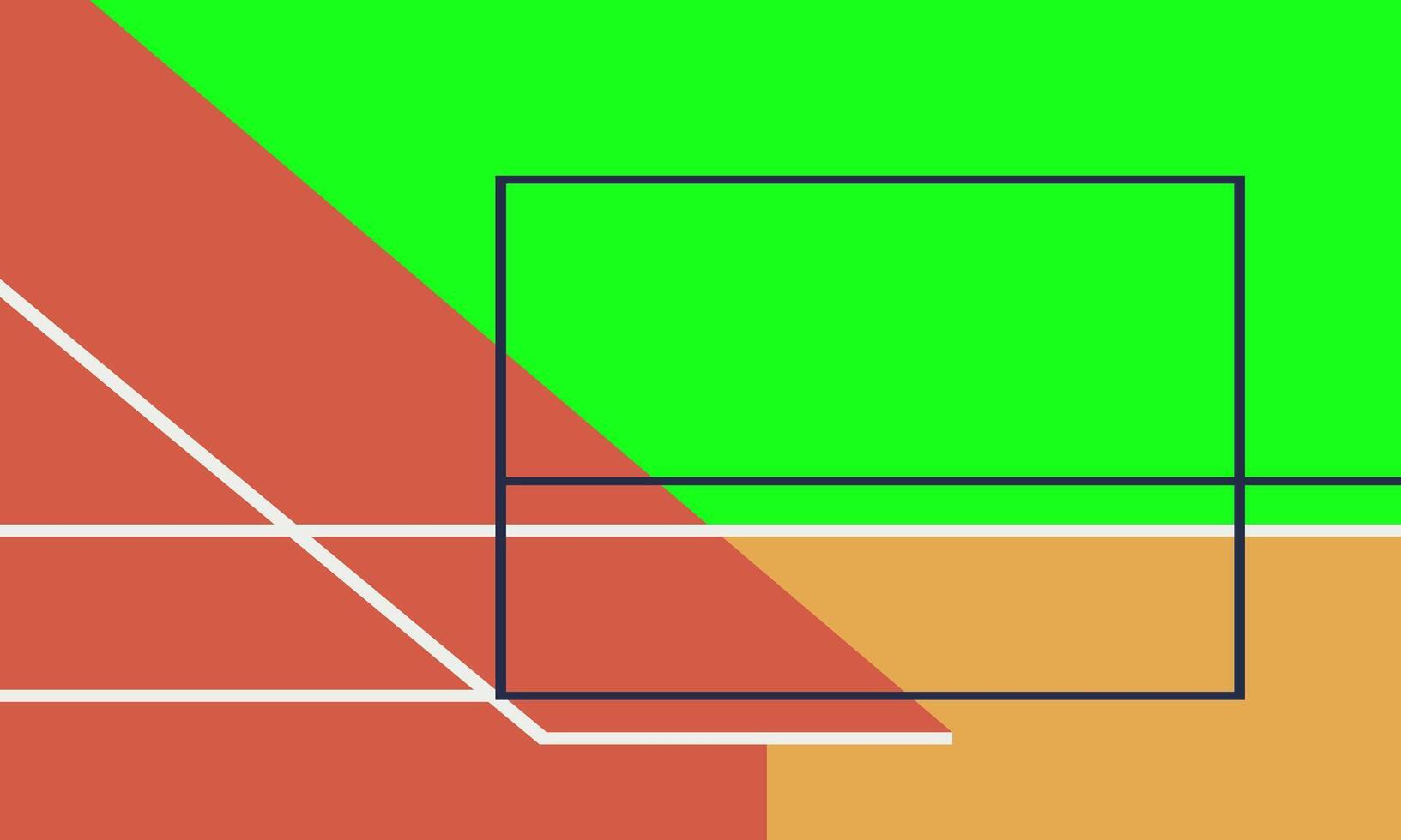 A square with a red, green and orange background vector
