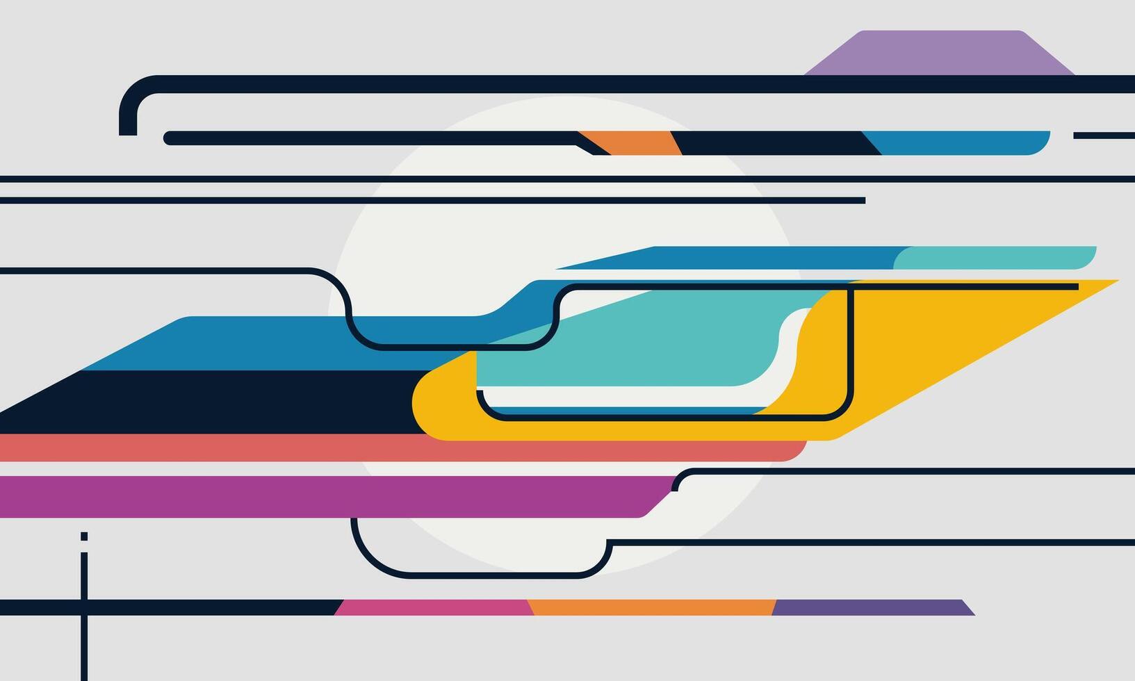 A colorful abstract background with lines and shapes vector