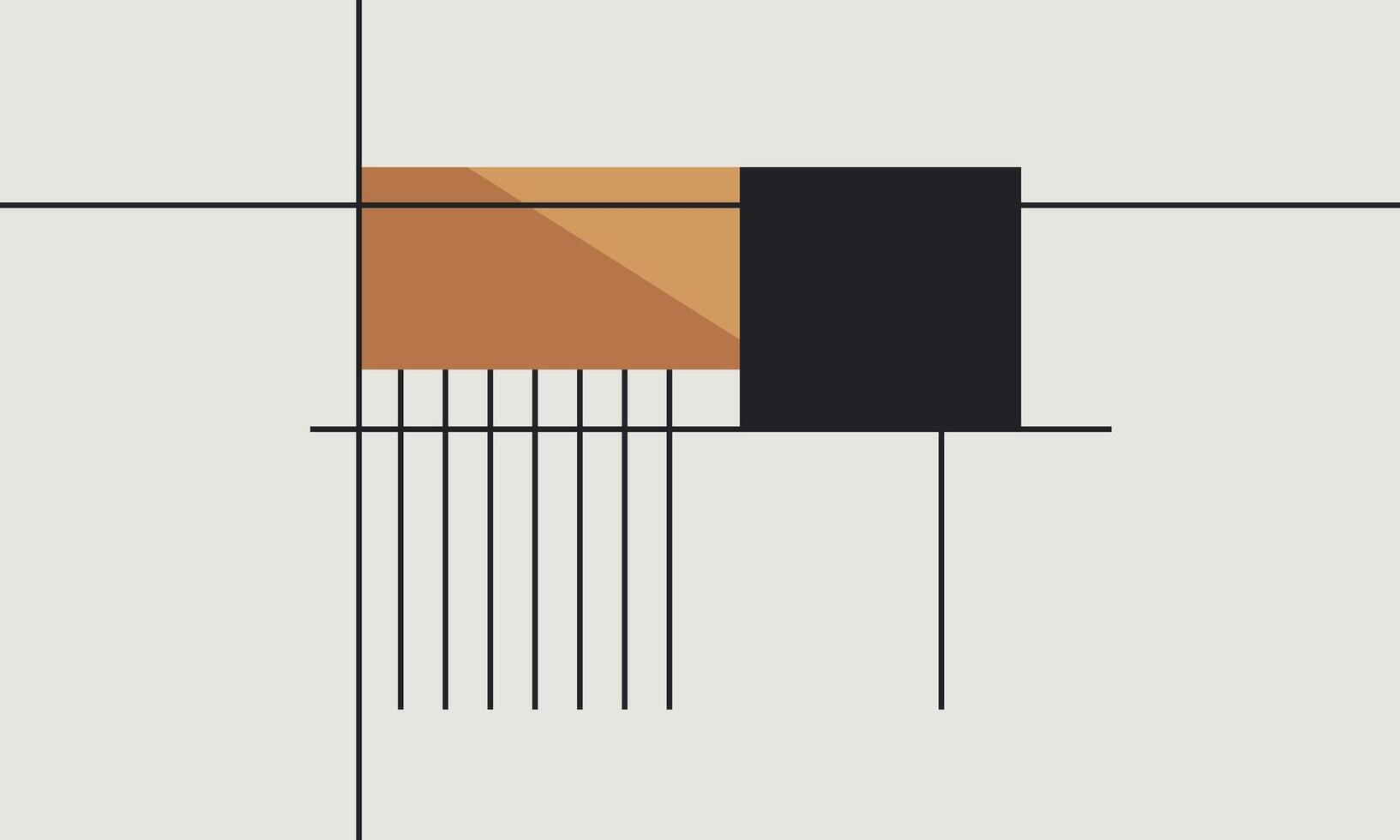 black and orange flat design geometric shape vector