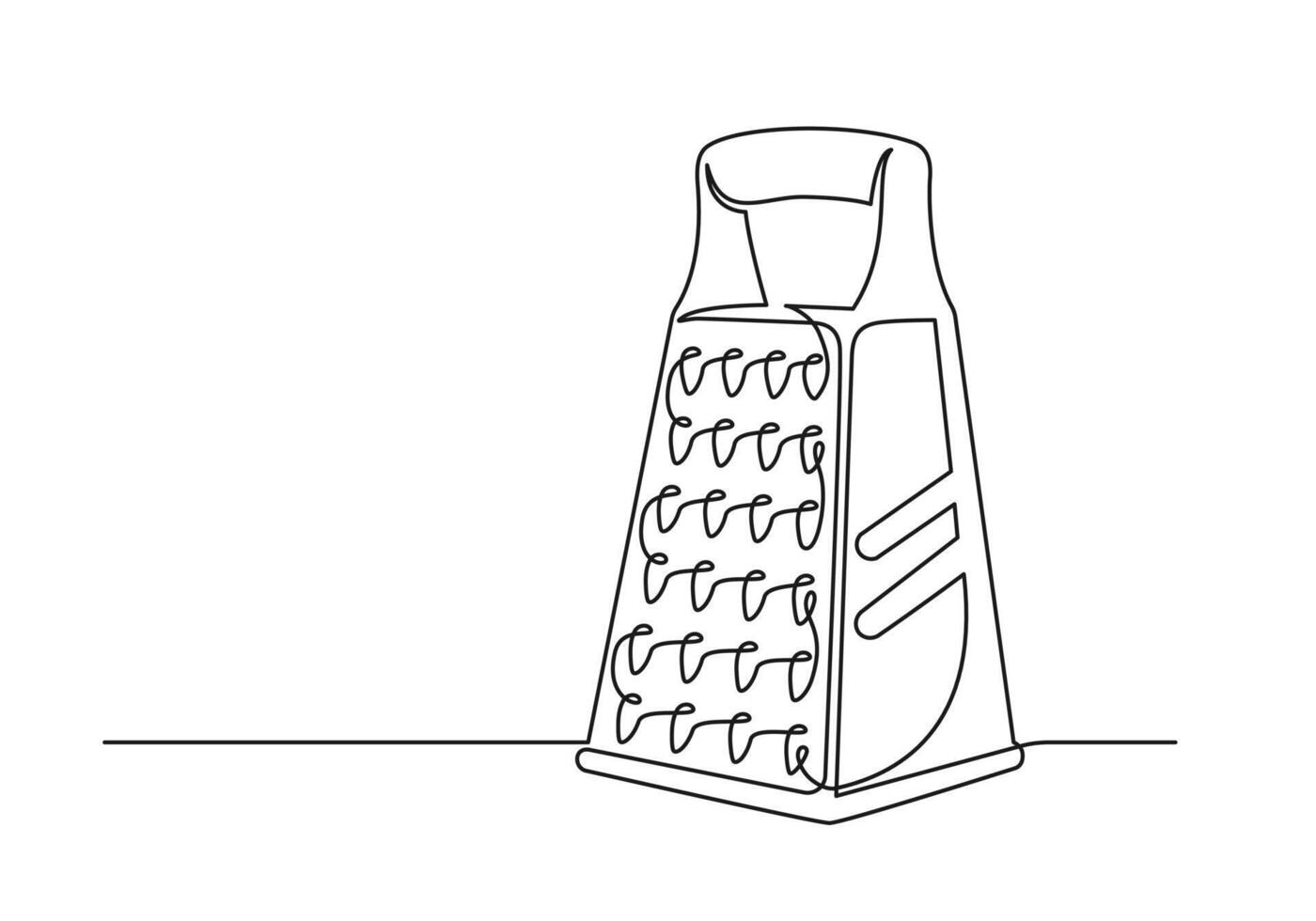 Continuous one line drawing of a kitchen greater vector