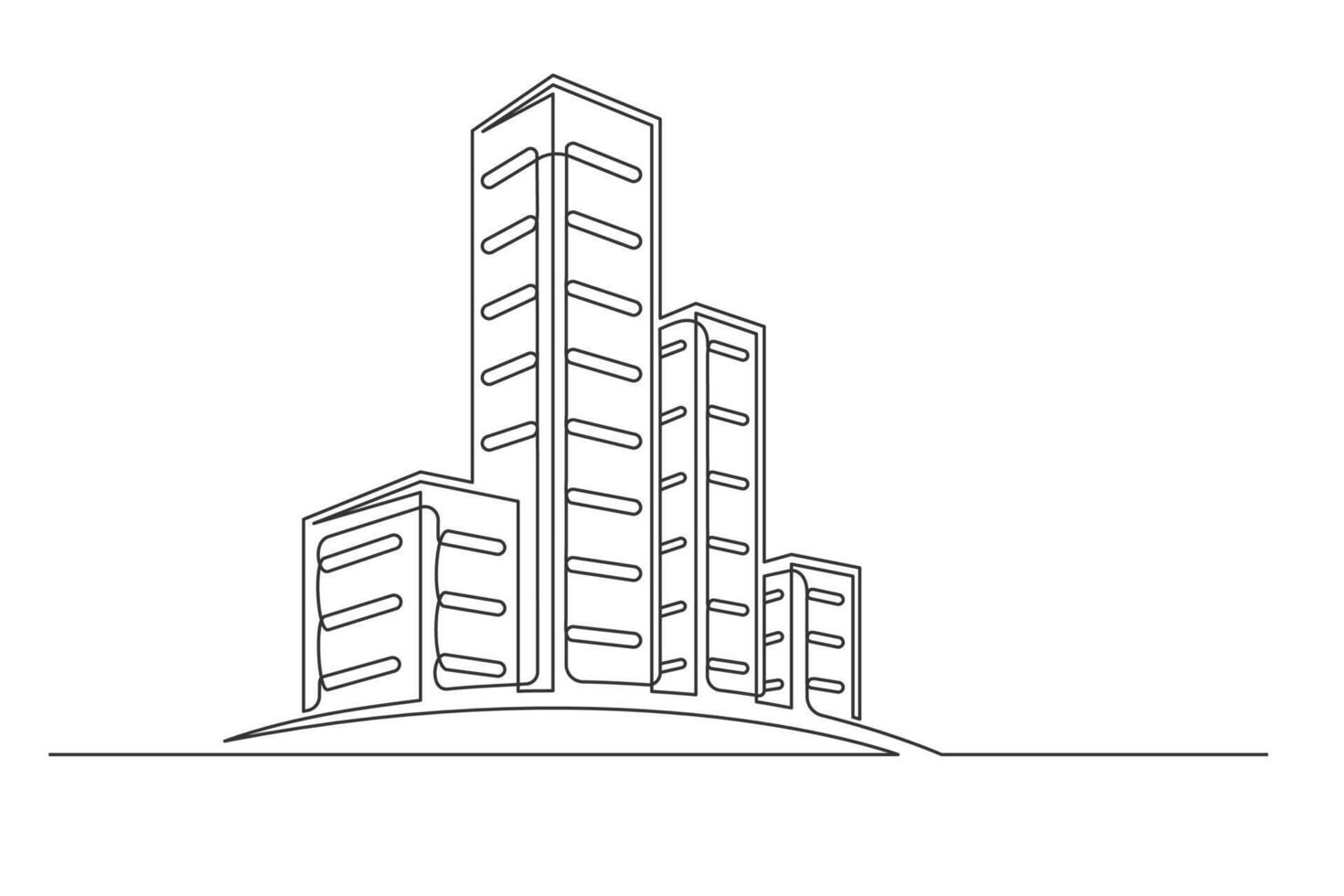Building continuous one line vector