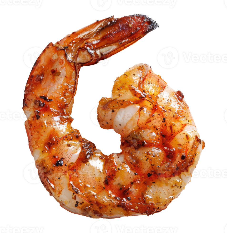 One grilled shrimp cut out png