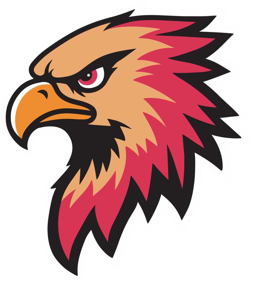 Hawk head mascot logo design art vector