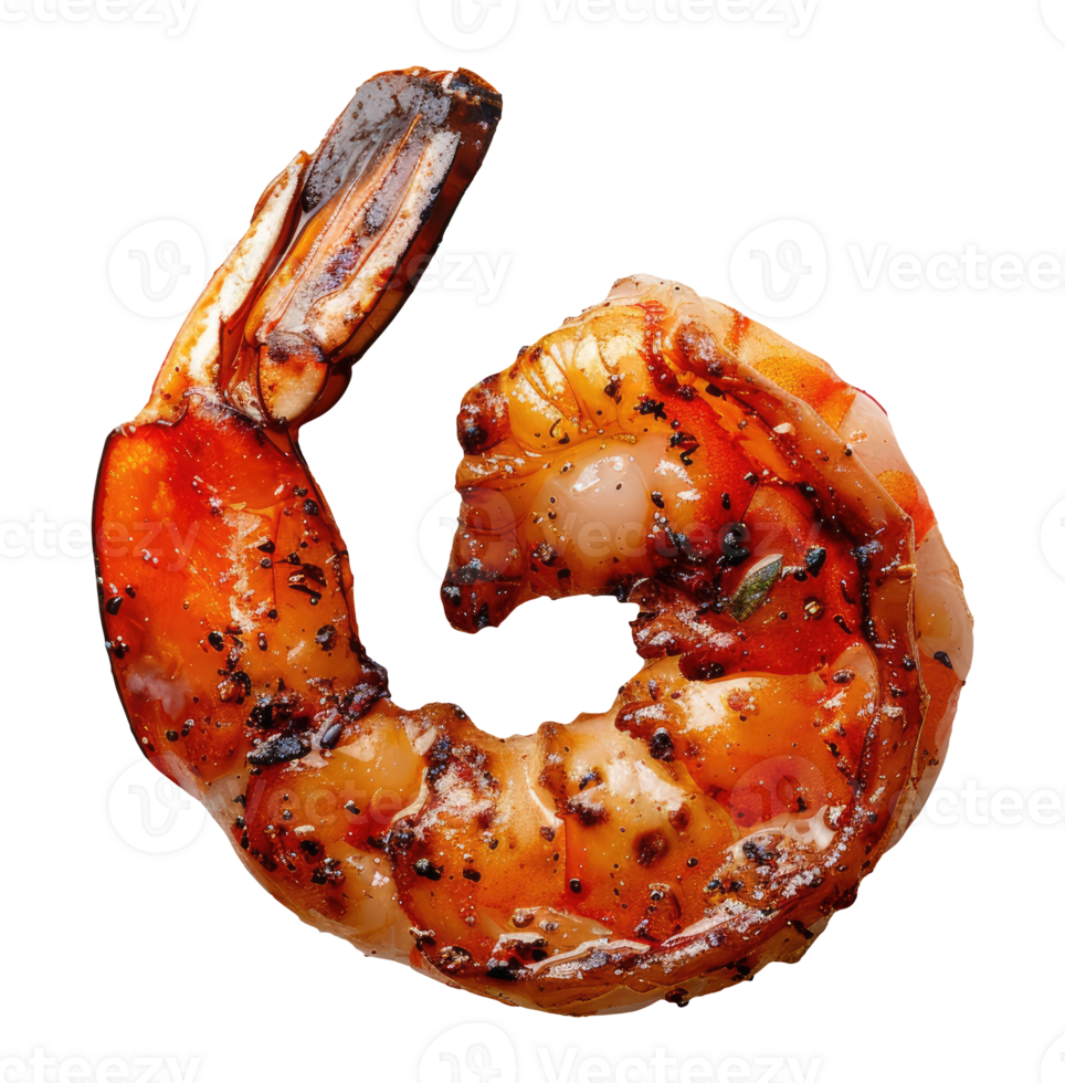 Grilled shrimp, cut out png