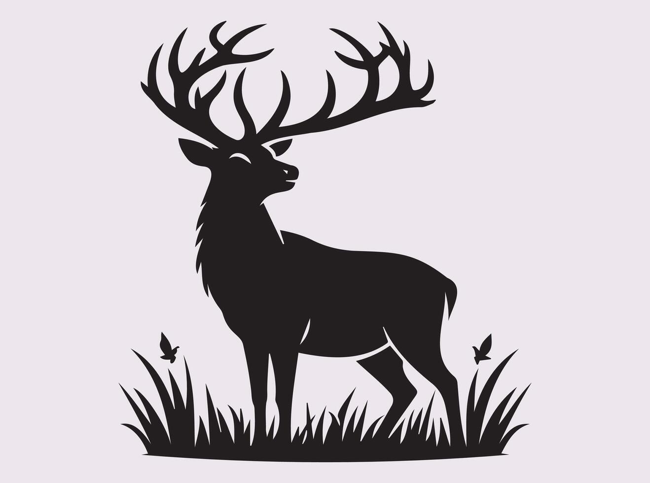 Timeless Deer Silhouette for Art, Branding, and Decoration vector