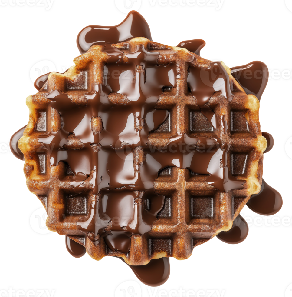 Round Waffle with Chocolate png
