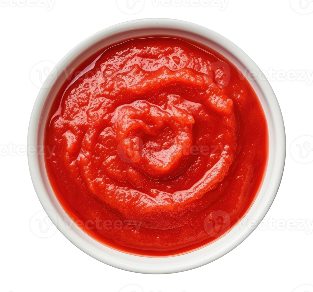 Tomato paste in a white bowl png