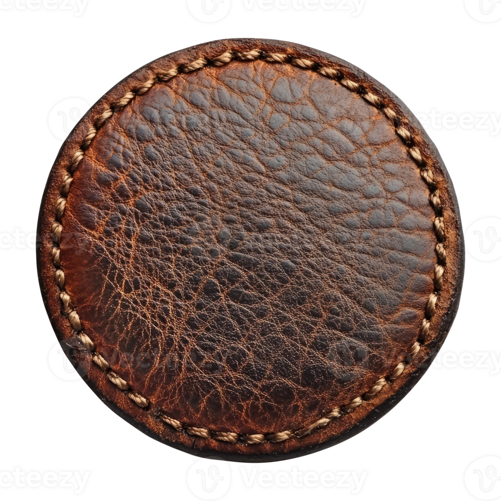 Old Round Leather Badge png