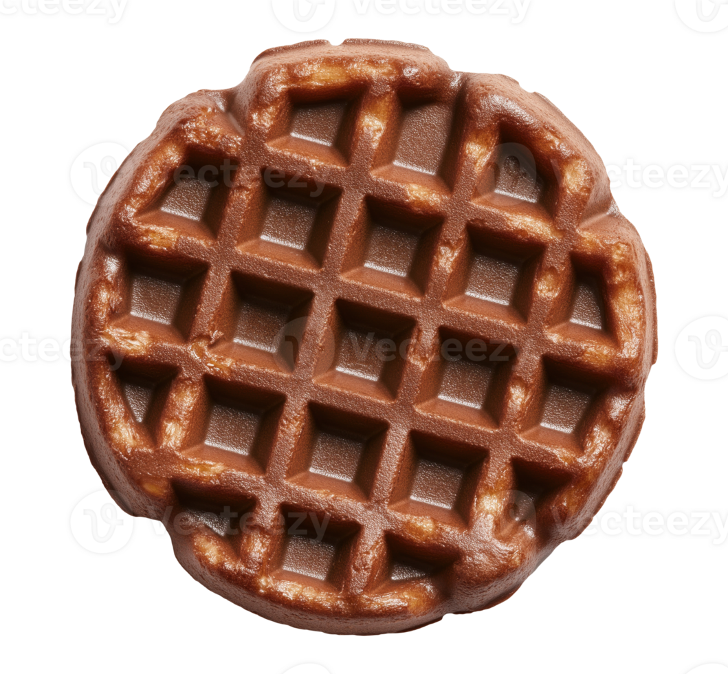 Waffle with Chocolate, Top View png