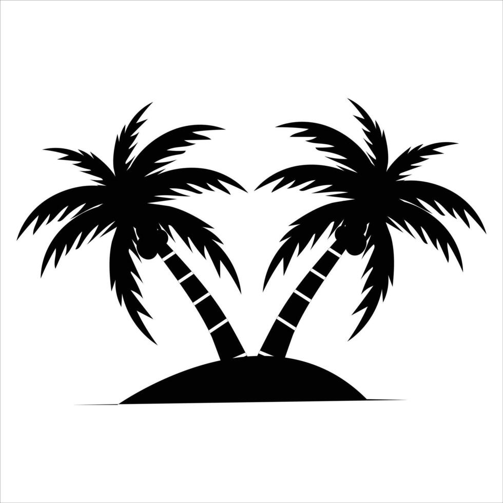 lIllustration of pam tree icon on white background vector