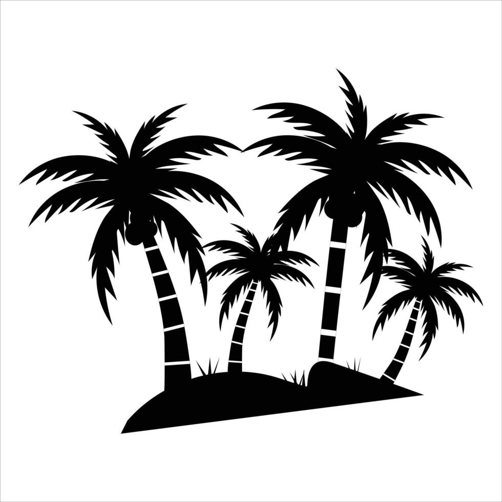 lIllustration of pam tree icon over white background vector