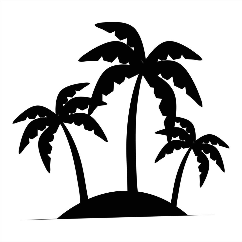 Illustration OF PALM TREE ICON vector