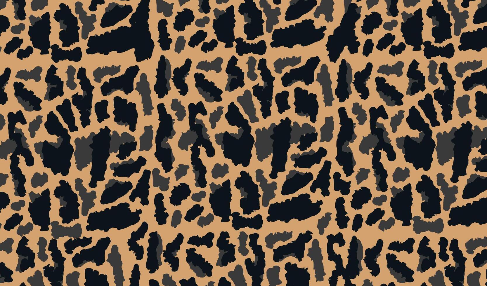 Leopard cat camouflage skin fabric print pattern wide background animal wallpaper vector