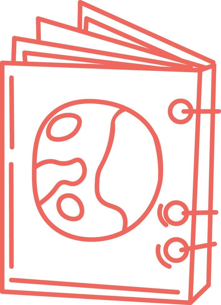 Illustration of a Notebook with Abstract Cover vector