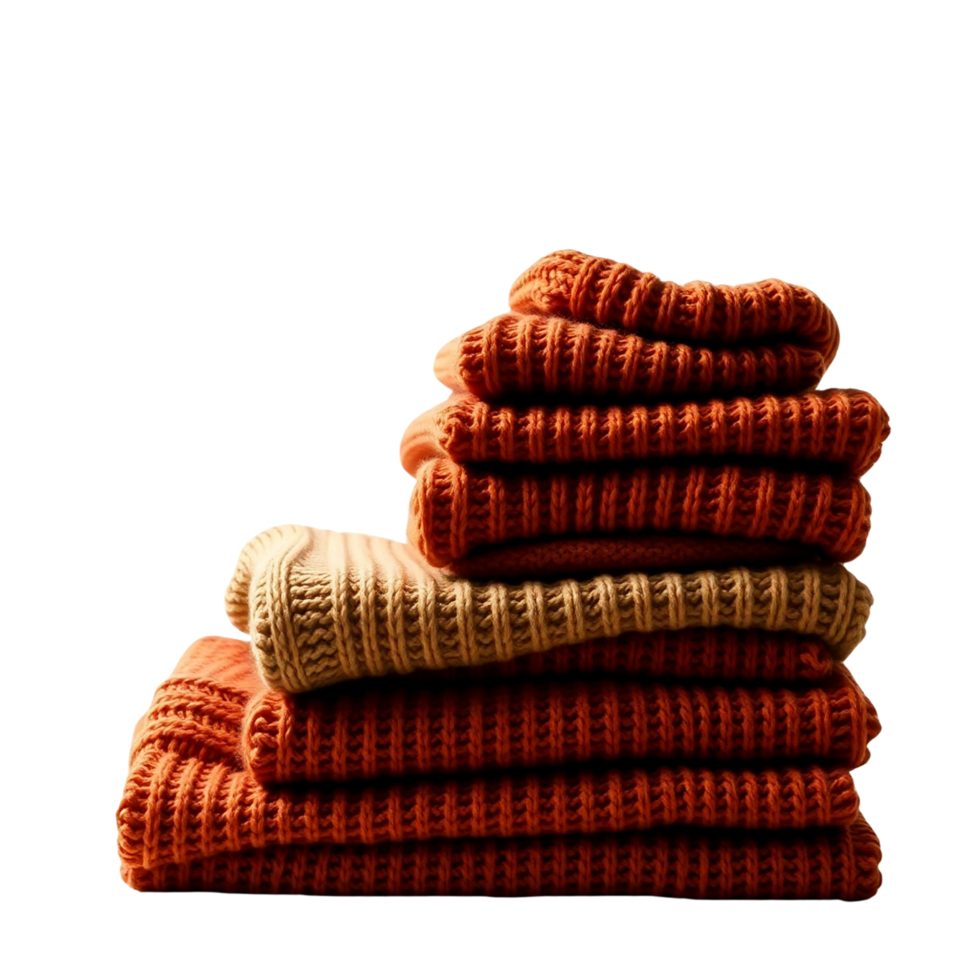 Stack of woolen clothes png
