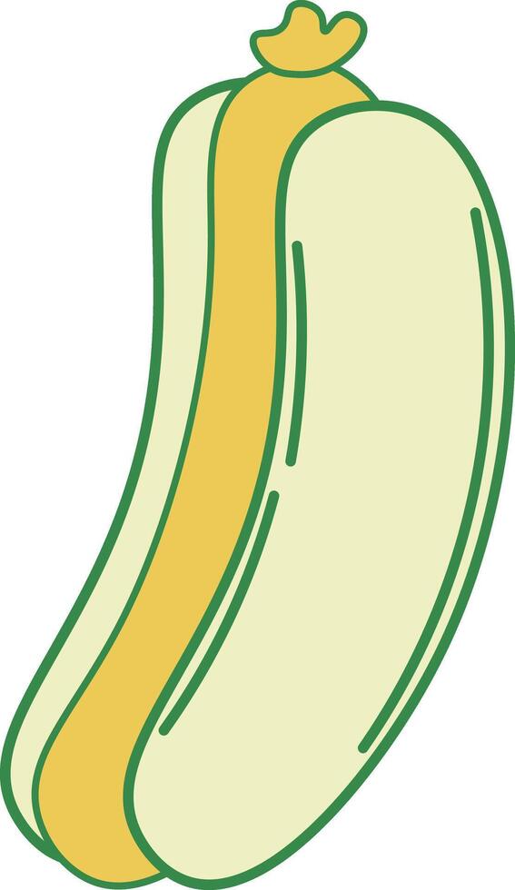 Illustration of a Yellow Zucchini vector