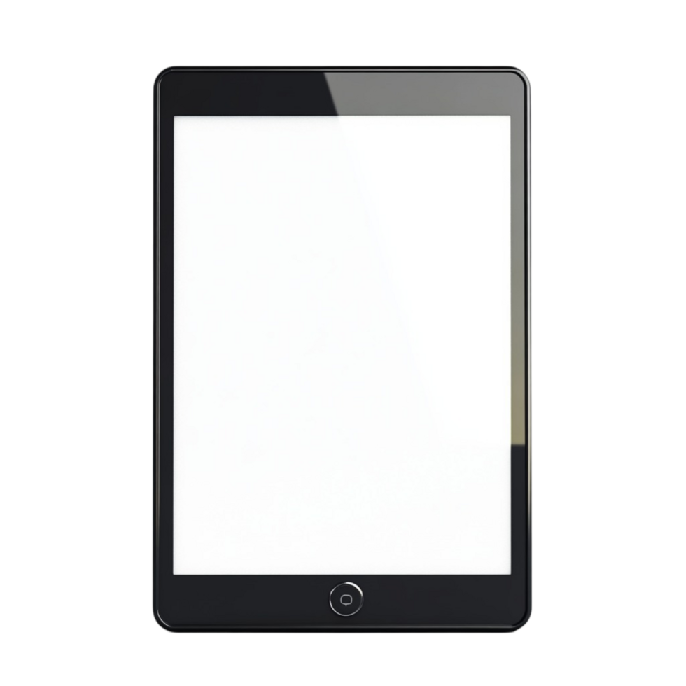Digital Tablet with Blank White Screen Ready for Display or Customization png