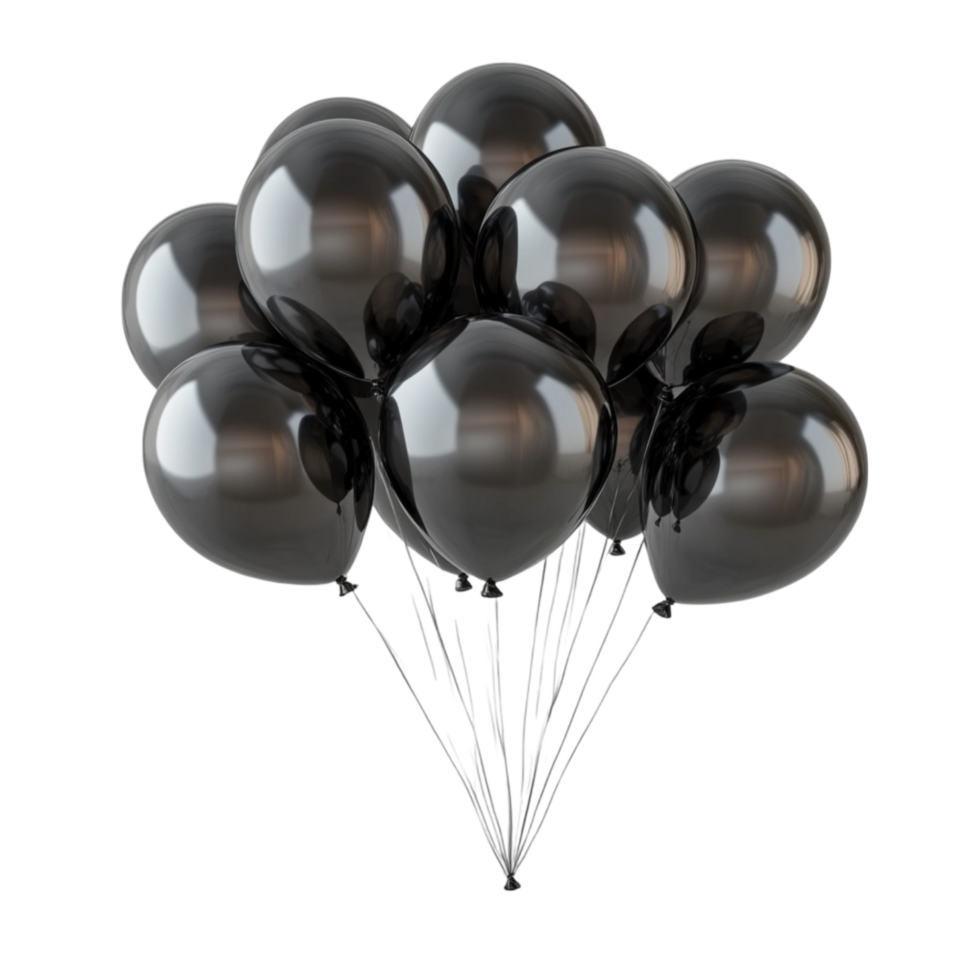 Vibrant 3D Party Balloons Floating Gracefully with a Festive and Joyful Vibe png