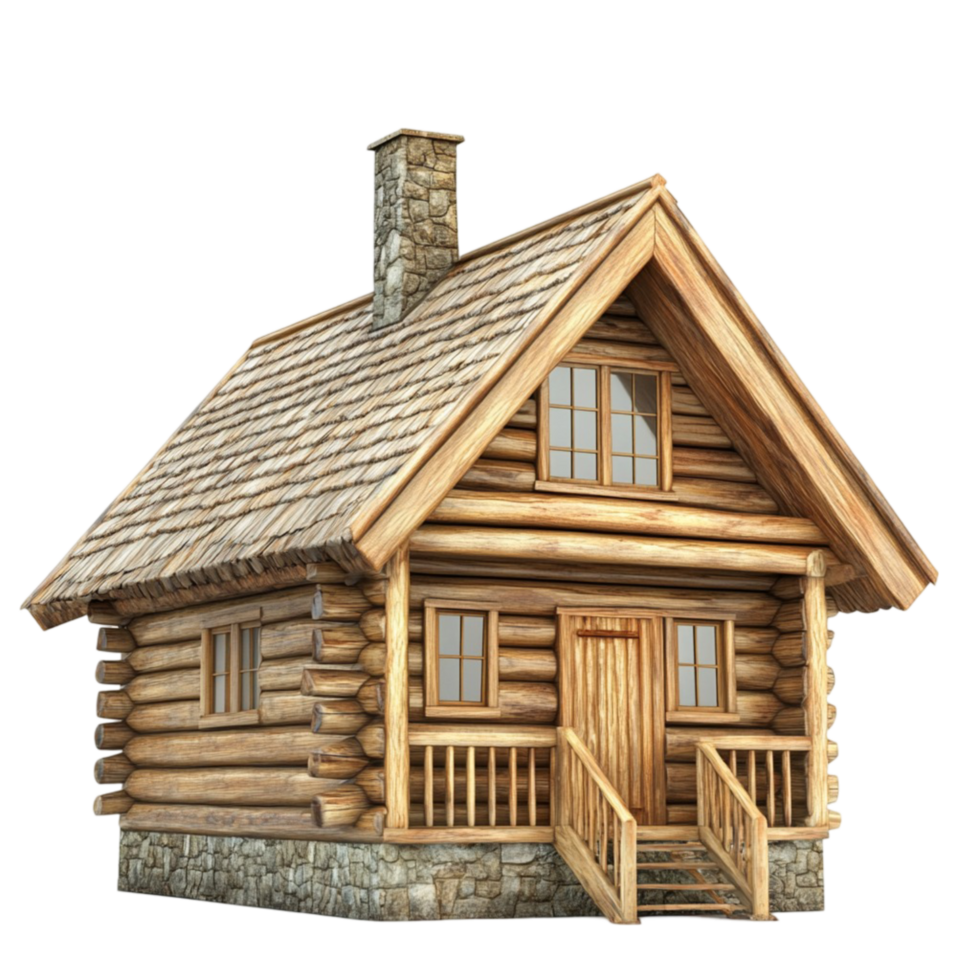 Exquisite Wooden House with Classic Architecture and Cozy Atmosphere png