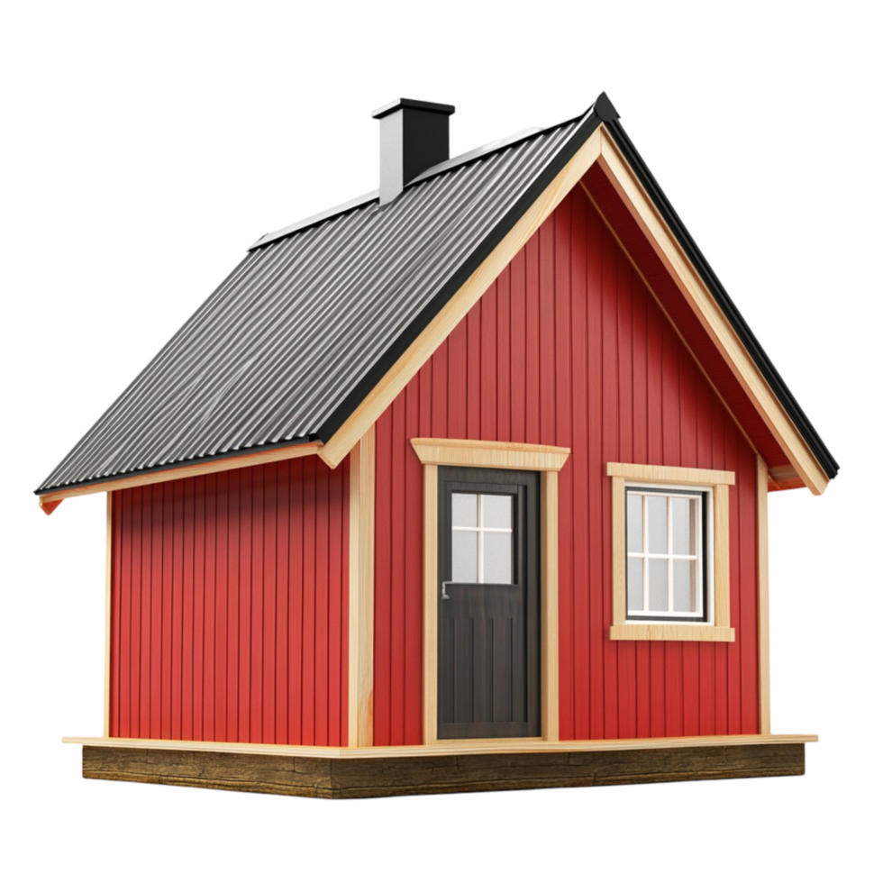 Charming Wooden House Surrounded by Serenity and Timeless Beauty png