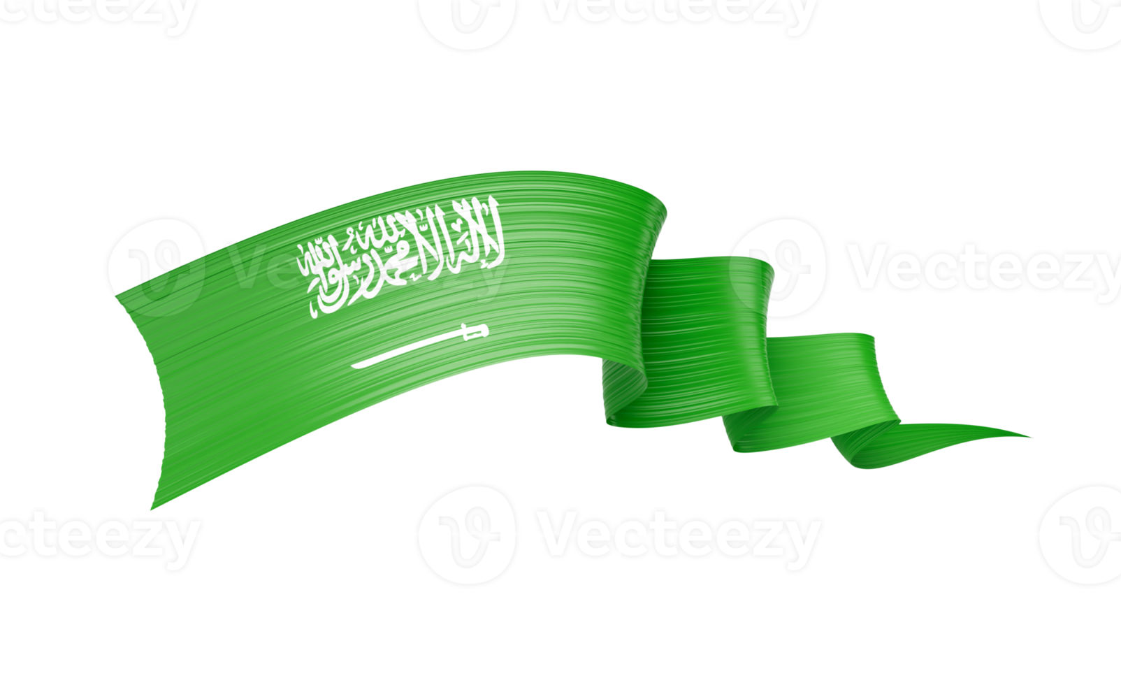 3d Flag Of Saudi Arabia 3d Shiny Waving Twisted Ribbon Flag 3d Illustration png