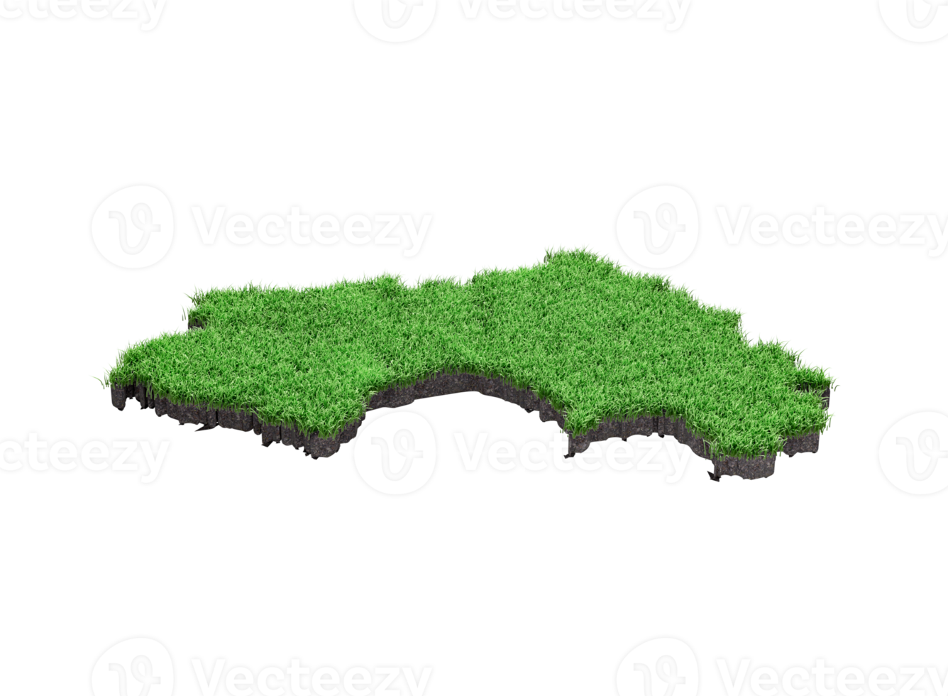 Guinea Map Soil Land Geology Cross Section Green Grass And Rock Ground Texture 3d Illustration png