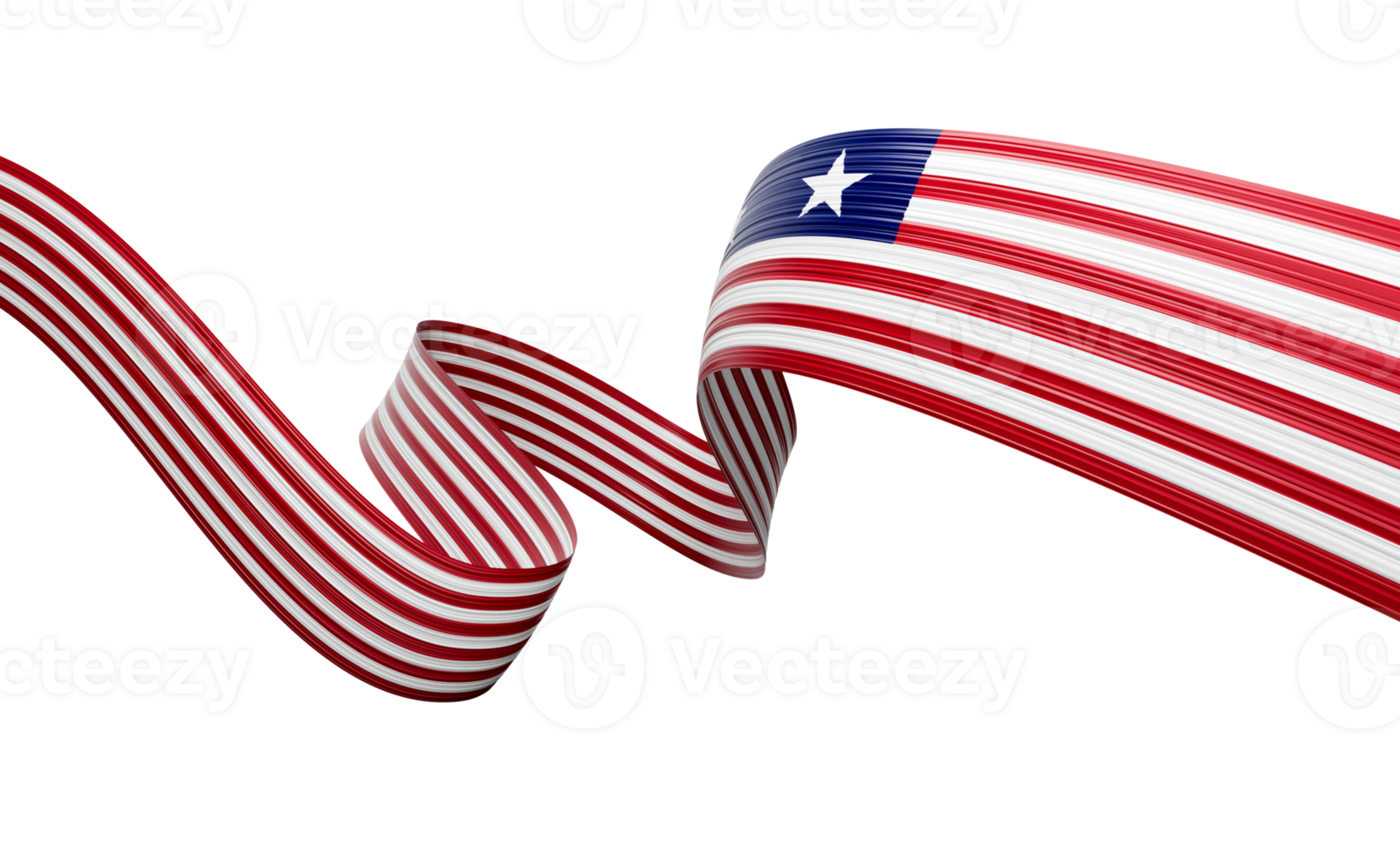 3d Flag Of Liberia 3d Shiny Waving Liberia Ribbon Flag On 3d Illustration png