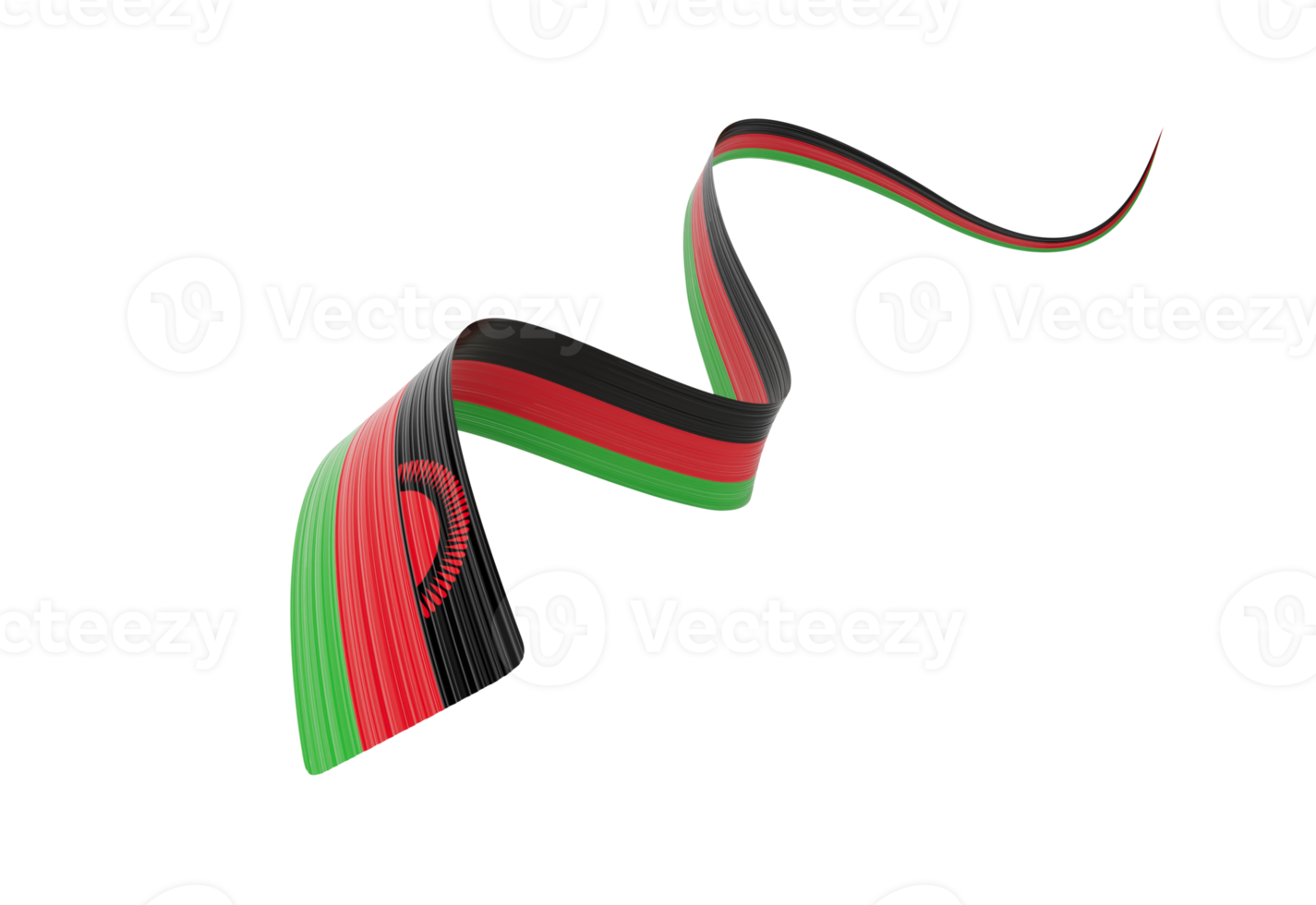 3d Flag Of Malawi 3d Wavy Shiny Malawi Ribbon Flag On 3d Illustration png
