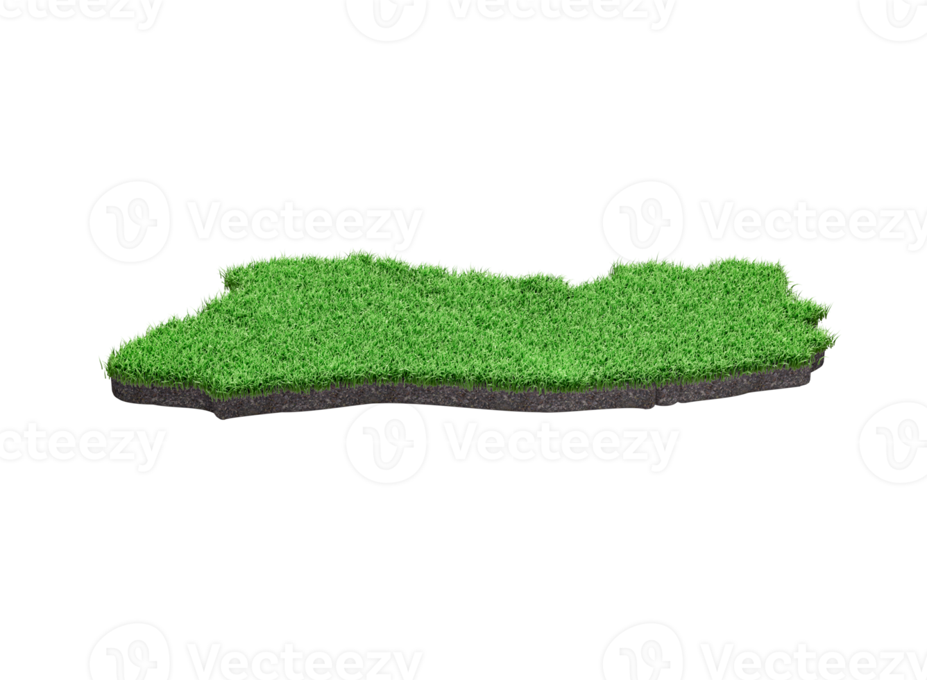 El Salvador Map Soil Land Geology Cross Section Green Grass And Rock Ground Texture 3d Illustration png