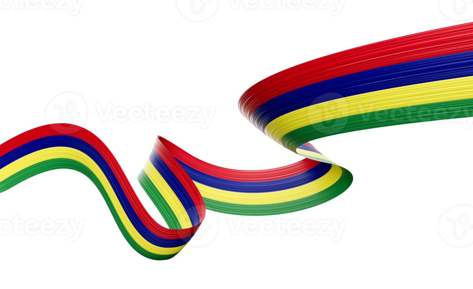 3d Flag Of Mauritius 3d Shiny Waving Mauritius Ribbon Flag. 3d Illustration png