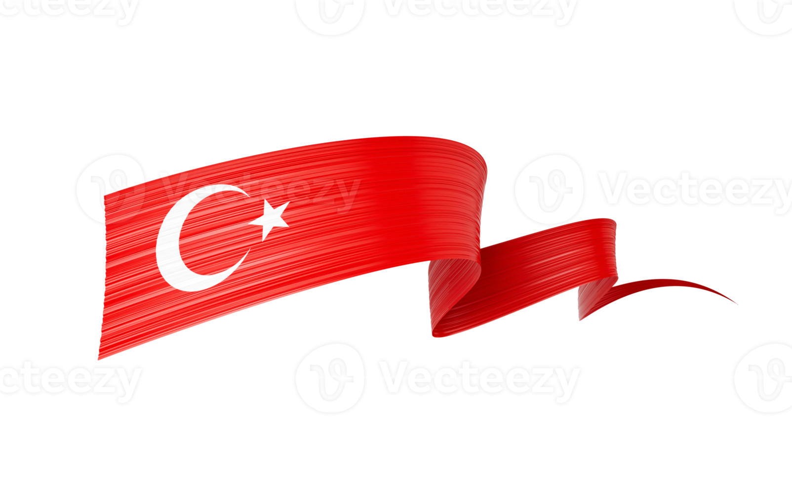 3d Flag Of Turkey 3d Wavy Shiny Turkey Ribbon Flag. 3d Illustration png