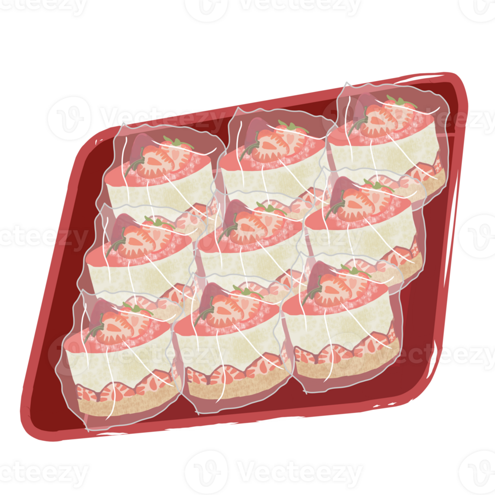 Strawberry and Elderflower Fraisiers dessert png